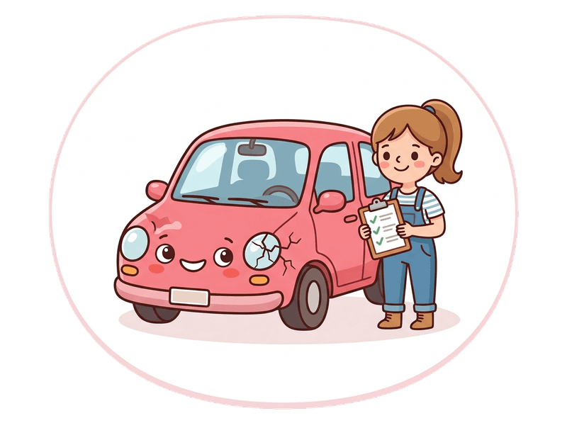 Illustration of accident damaged vehicles service by Scrap Car SW5 Earls Court