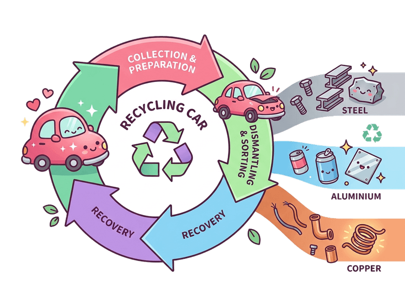 Environmentally responsible car recycling process